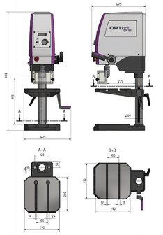 Perceuse d&#039;etabli de precision - vario - diameter 15mm