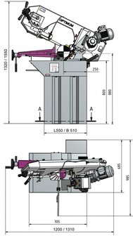 Scie ruban stationnaire diameter 170mm - 400V