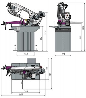 Scie ruban stationnaire vario diameter 225mm