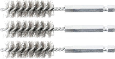 Brosse en acier 15 mm 6,3 mm (1/4) 3 pieces