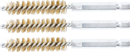 Brosse en laiton 11 mm 6,3 mm (1/4) 3 pieces