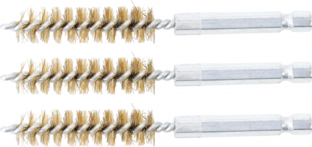 Brosse en laiton 11 mm 6,3 mm (1/4) 3 pieces