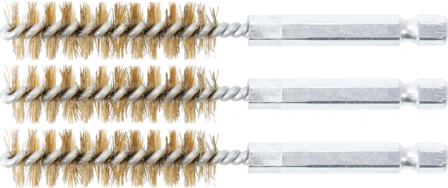 Brosse en laiton 13 mm 6,3 mm (1/4) 3 pieces