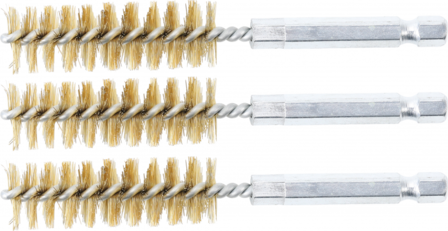 Brosse en laiton 15 mm 6,3 mm (1/4) 3 pieces