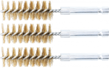 Brosse en laiton 16 mm 6,3 mm (1/4) 3 pieces