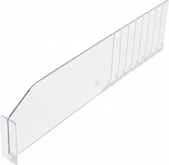 Separateur en plastique transparent 285 / 480 x 60 mm