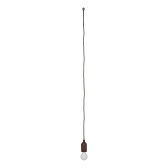 Lampe retro motif bois avec cordon 90cm