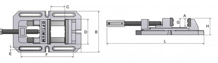 Etau de perceuse industriel 395x215x115mm