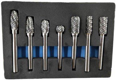 Set de fraisage 7 pieces en carbure de tungstene