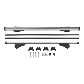Porte-bagages de toit pour rail de toit ferme 120 cm aluminium 75 kg
