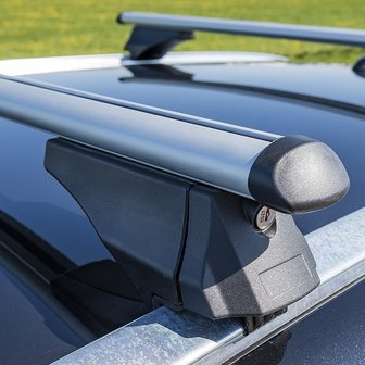 Porte-bagages de toit pour rail de toit ferme 120 cm aluminium 75 kg