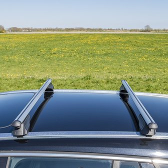 Porte-bagages de toit pour rail de toit ferme 120 cm aluminium 75 kg