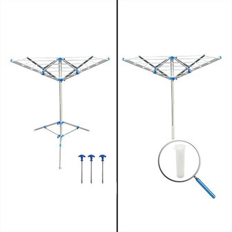 etendoir rotatif avec base et 3 piquets