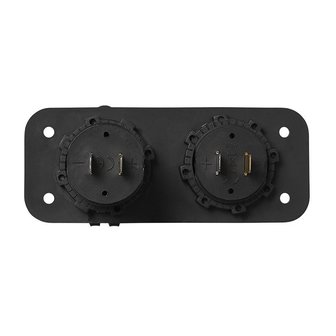 Kit d&#039;encastrement : voltmetre 6-30V + port USB double type A 2x2100mA