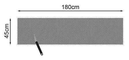 Tapis antiderapant noir 180x45cm