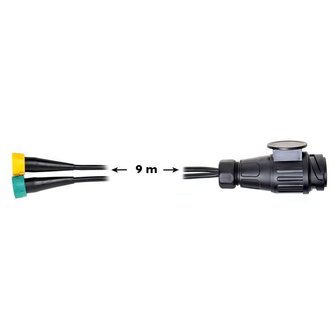 Faisceau cable 9M avec fiche 13-poles et 2x connecteur 5-poles