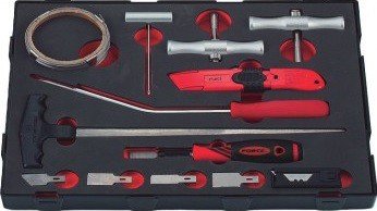 Coffret d&#039;outils pour demontage pare-brise