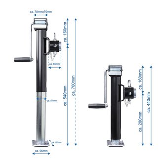 Support de remorque t elescopique Heavy Duty SH42/2000