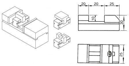 Etau de mesure et de rectification