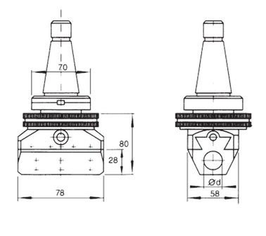 T te d&#039;al esage automatique DIN69871 SK