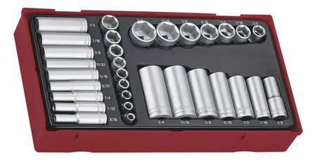 Kit de bouchons tc-tray 32-pieces AF 1/4+3/8 courte longueur