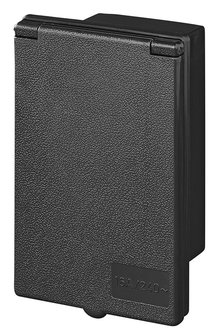 Bo&icirc;tier d&#039;alimentation mural CEE rectangulaire noir