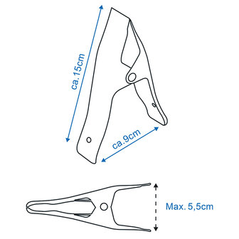 Pinces metalliques - jeu de 2 pieces