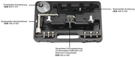 Ensemble d&#039;outils de montage a cha ne pour moteur Mercedes 651