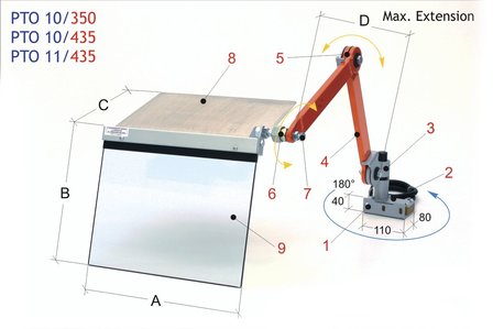 Protection pour porte-outil de tour 400x350mm