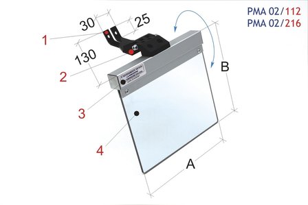 Ecran de protection universel tourets meuler / ponceuses bande 160-145mm