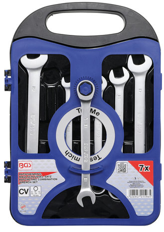 Ensemble a cle a cliquet a 7 pieces, 8 a 19 mm