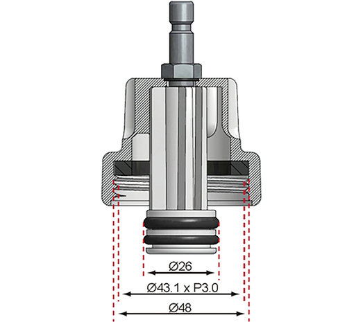 Adaptateur no 7 pour art. 8027, 8098 pour Alfa Romeo, Citroen, Fiat, Mini, Peugeot, Renault, Saab