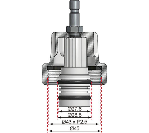 Adaptateur No. 16 pour Art. 8027: Mercedes 1500C.C