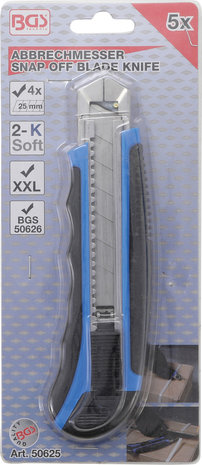 Couteau retractable, lames de 25 mm finition extra robuste