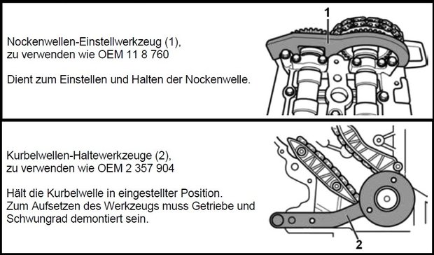 Jeu d’outils de reglage du moteur pour BMW et MINI, 1.5 & 2.0 L Diesel