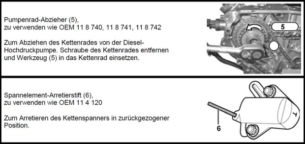 Jeu d’outils de reglage du moteur pour BMW et MINI, 1.5 & 2.0 L Diesel