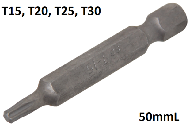 Embout 6,3 mm (1/4) profil T (pour Torx) T15