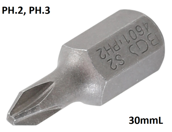 Bit 10 mm (3/8) Entrainement Cross Slot PH2