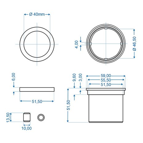 Palier lisse pour frein a inertie adapte aux modeles Knott KF/KR 7.5 - 10 - 13-20