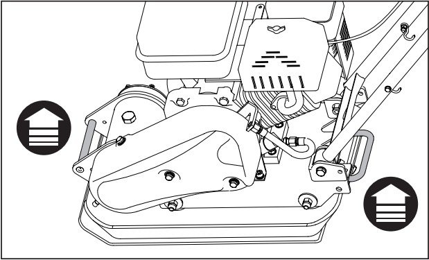 Plaque vibrante avec moteur a essence 8.2kn