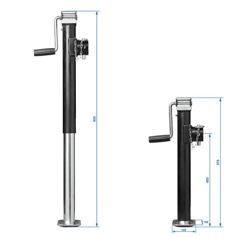 Support de remorque telescopique Heavy Duty SH57/2000