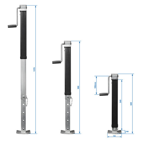 Support de remorque telescopique Heavy Duty SH64/7000