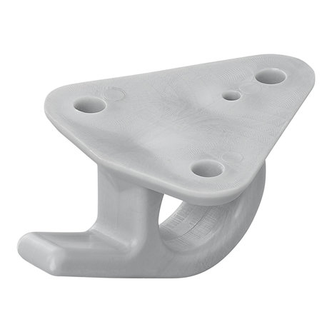 Crochet de corde en plastique avec oeil 48x45mm x5 stuks