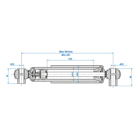 Amortisseur 900-1300kg CC=250-380 jeu de 2 pieces