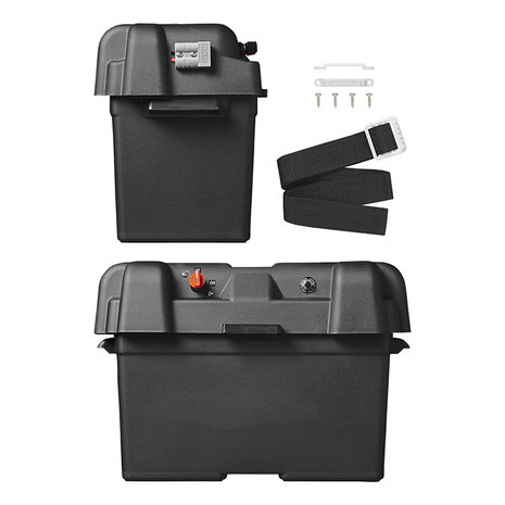 Coffret a piles 35x18x23cm 2x USB - 1x prise 12V - Voltmetre - 2x prise Anderson