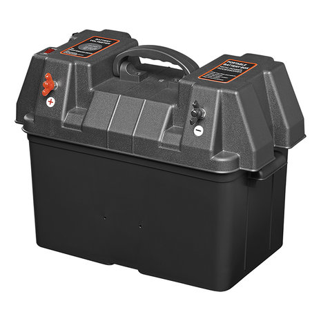 Boite a batterie 33x20x20cm 2x USB - 2x prise 12V - Voltmetre