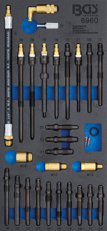 Jeu d’adaptateurs pour testeur de compression et de pertes de pression 30 pieces