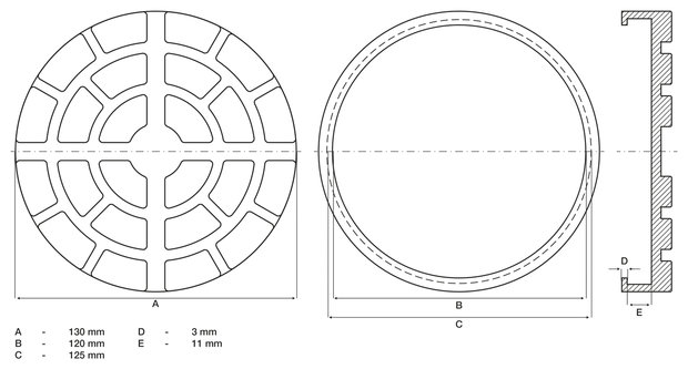 Bgs technic Rubberschijf voor hefplatforms dia 130 mm