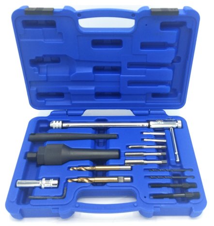Jeu de forets pour l'extraction des bougies de prechauffage, M8+10