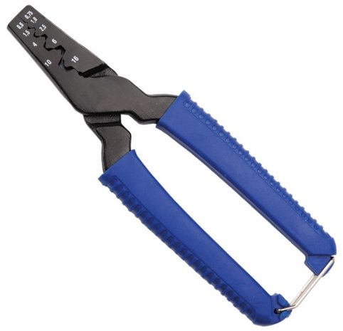 Pince pour cosses de conducteurs avec 150 cosses de conducteurs 175 mm